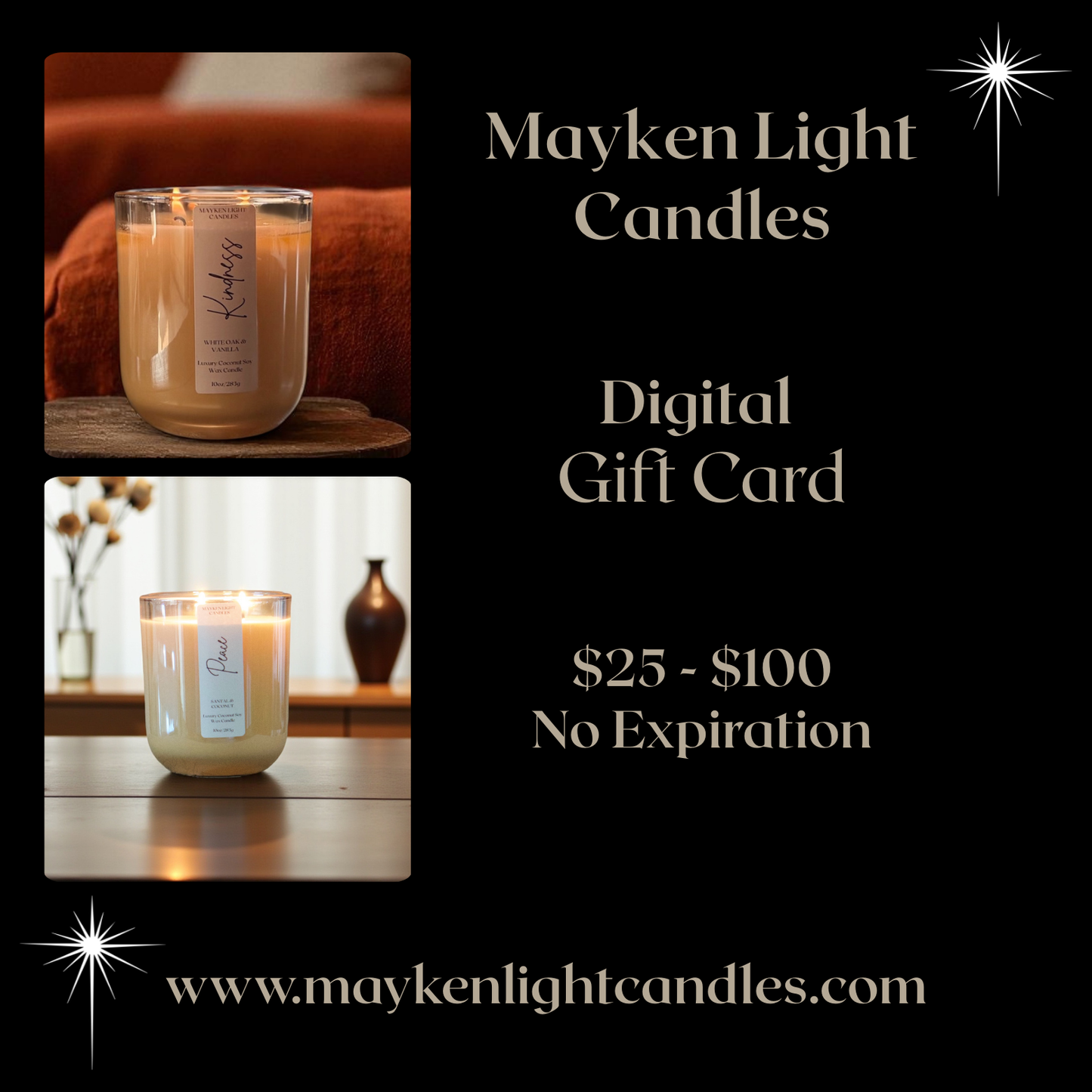 Mayken Light Candles Digital Gift Card